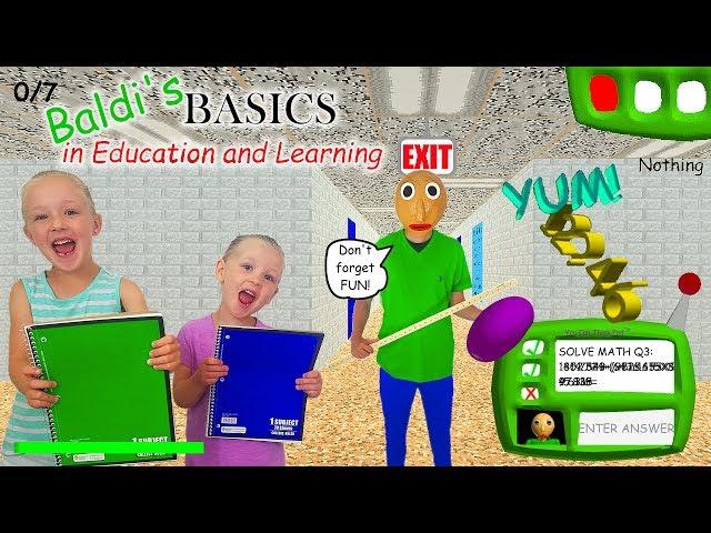 Baldi's Basics in Real Life!!! 7 Notebook Scavenger Hunt & Scary Escape!