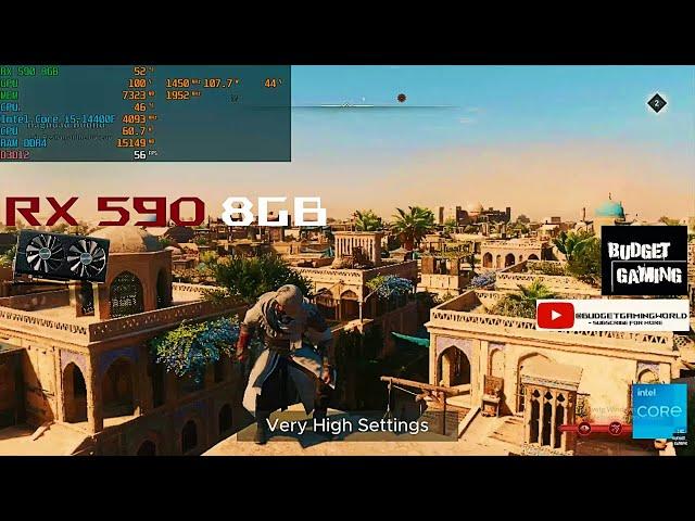 Assassin's Creed Mirage | RX 590 8GB + i5-14400F | FPS Test | All Settings