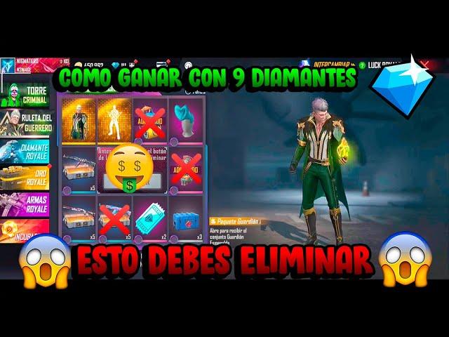 COMO SACAR EL GUERRERO GUARDIAN ESMERALDA CON 9 DIAMANTES- CON ESTE PATRÓN SE GANA - FREE FIRE