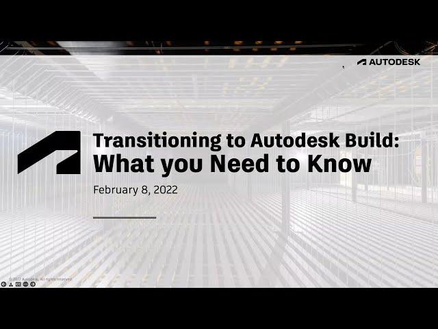 Webinar: How to Make the Transition to Autodesk Build