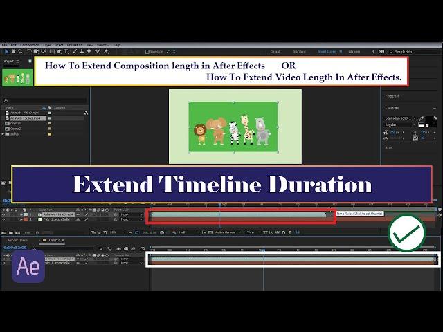 How To Extend Composition length in After Effects| How To Extend Video Length In After Effects.