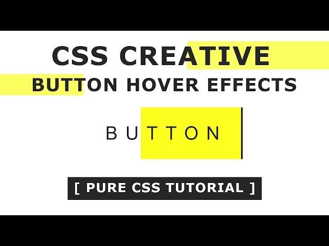 CSS Creative Button Hover Effects