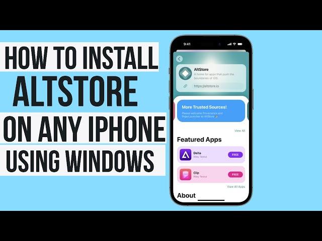 How To Install AltStore On iPhone/iPad With Windows (2024)