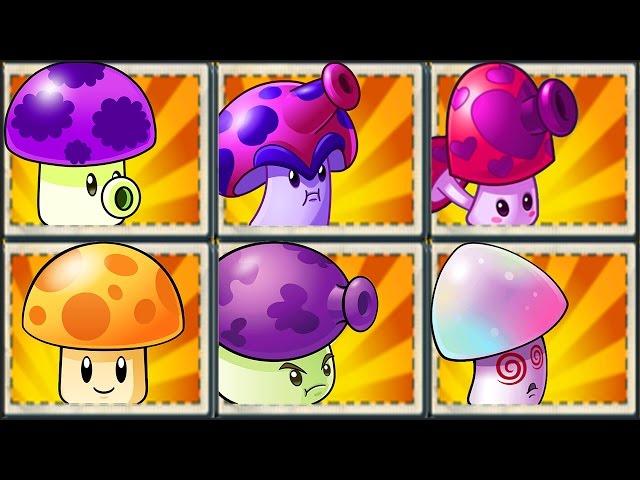 All Mushroom Plants Power-Up! in Plants vs Zombies 2