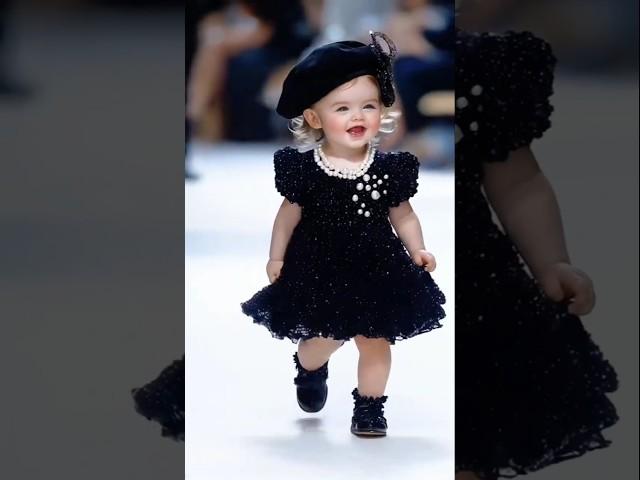 #cute #fashion #baby #AI #runway #fyp #viral #かわいい #kawaii  Baby Fashion Show #shorts