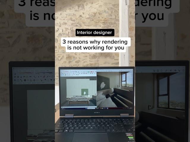 3 reasons why 3D rendering is not working for you #interiordesign #3drender #enscapeforsketchup