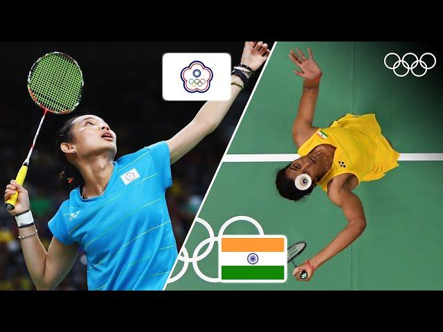 PV Sindhu vs. Tai Tzu-Ying (TPE) Women's Badminton Round of 16 at Rio 2016!