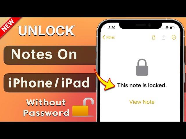 How to Unlock Notes on iPhone || Forgot Notes Password [100% Working] 2024