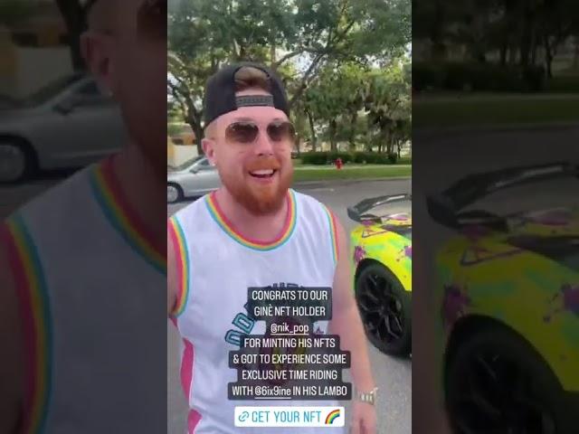 A fan of 6ix9ine is happy to be able too ride with him in his Lambo! #shorts