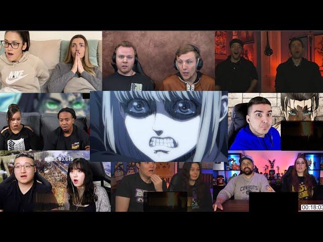 Attack On Titan 4x21 Reaction Mashup | Rumbling 