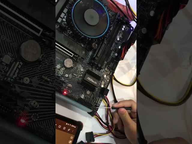 How to turn on the computer directly through the motherboard #basic #computer #electronics