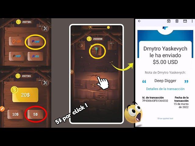 Deep Digger App [Idle Miner Tycoon] NUEVA APP PAGANDO 5$ POR CLICK! ? REAL OR FAKE? FULL REVIEW !