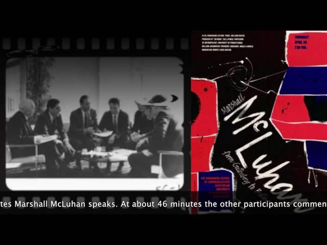 Marshall McLuhan 1966 Full lecture from Gutenberg to Batman