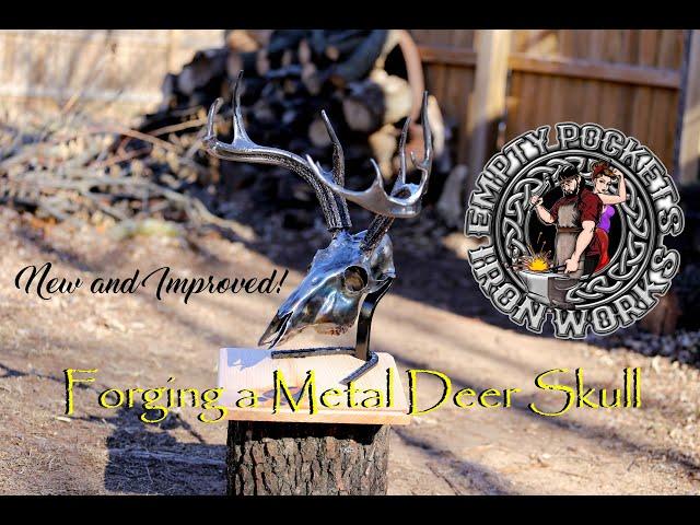 How to make a metal deer skull 2.0 new design! blacksmith forging art project #howto #diy #fyp