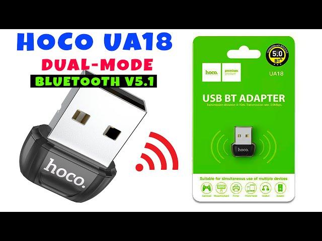 Hoco UA18 USB Bluetooth Adapter || Dual-mode Bluetooth v5.1 version || LMP10 Wireless BT Dongle