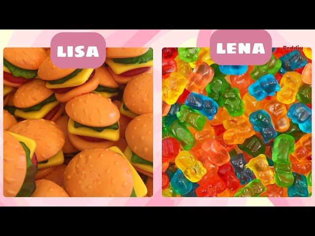 Lisa or Lena | Food candy cake sweet cream #choose #lisaorlena #lisa #lena