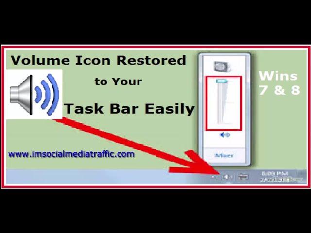 Volume Icon Restored to Your Task Bar Easily