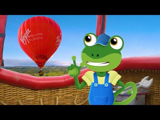 Hot Air Balloon + More! | Gecko's Real Vehicles | Educational Videos For Toddlers