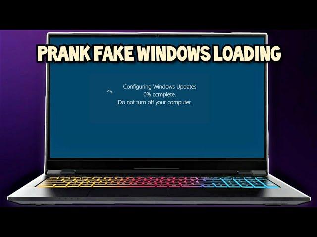 Fake Windows Update Screen for PC 2021