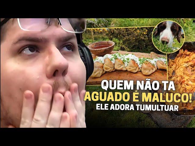 CASIMIRO REAGE: FAZENDO DUMPLINGS DE FRANGO NO MEIO DA FLORESTA | Cortes do Casimito