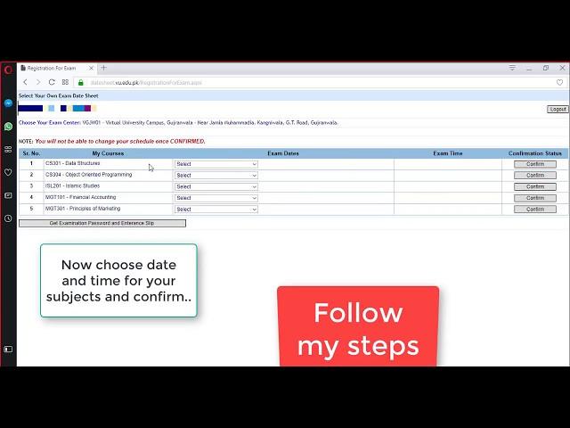 How to make VU Datesheet| Urdu/Hindi