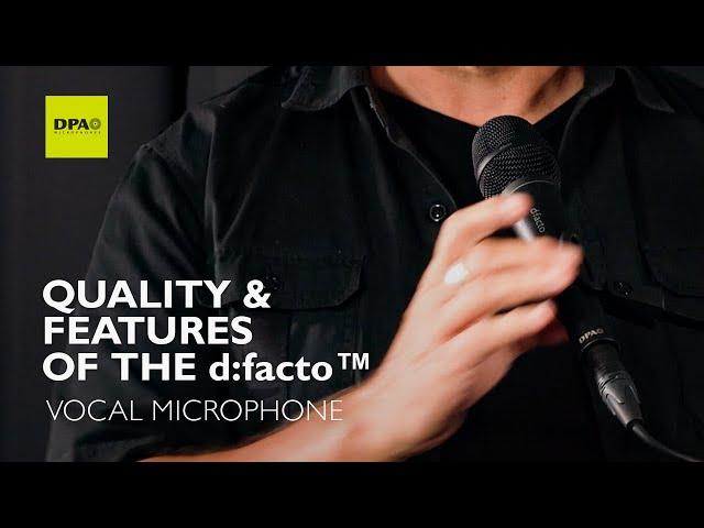 Quality and features of the d:facto™ Vocal Microphone