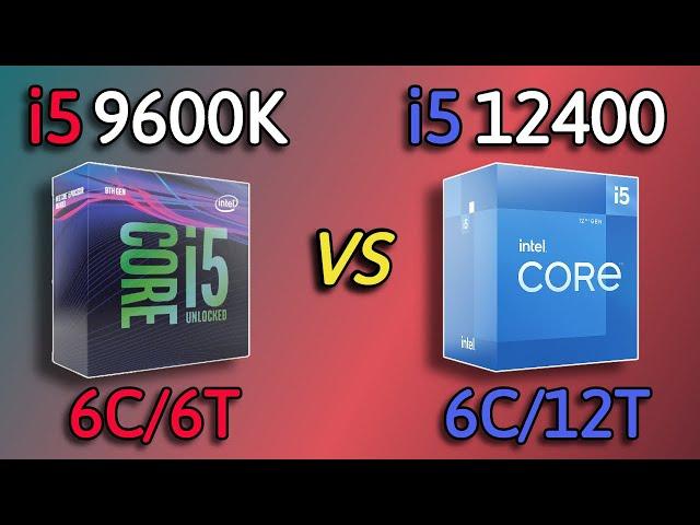 i5 12400 vs i5 9600K - Benchmark and test in 7 Games 1080p