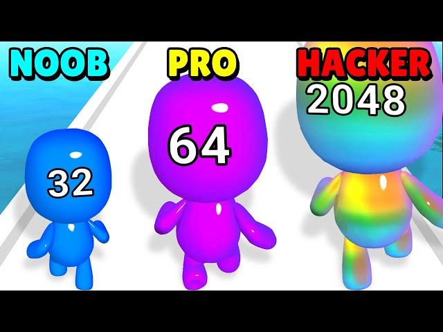 NOOB vs PRO vs HACKER in Man Run 2048