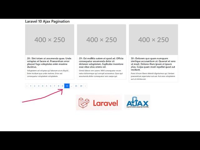 Laravel 10 Ajax Pagination