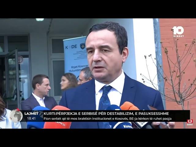 Kyreministri Kurti fton serbët që të mos braktisin institucionet e Kosovës