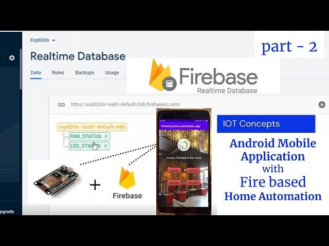 Home Automation using Google Firebase | Android App with Google Firebase | ESP8266 Nodemcu