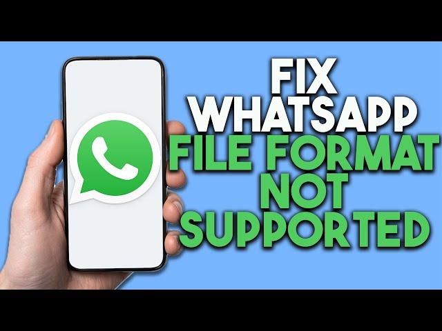 How To Fix Whatsapp File Format Not Supported | The File Format Is Not Supported In Whatsapp