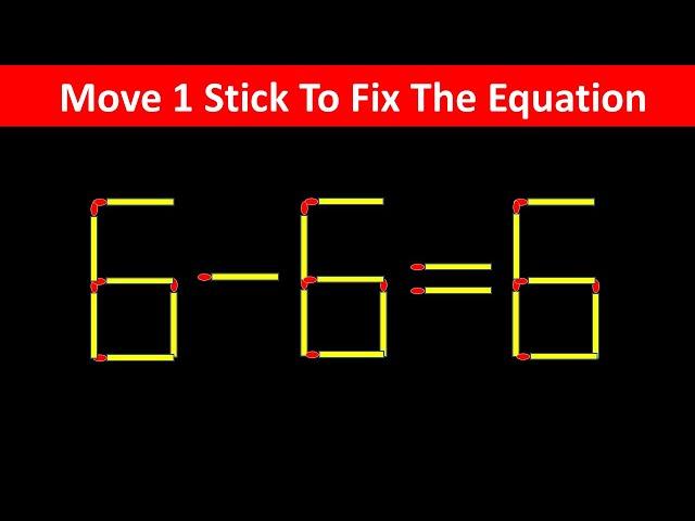 Improve IQ - Fix The Equation #matchstickpuzzle #simplylogical