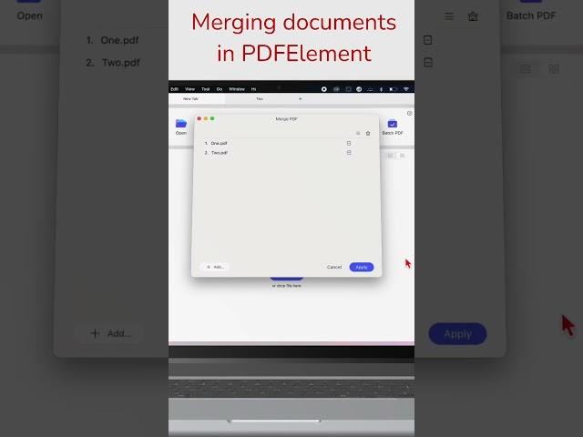 Merging PDF documents in @PDFelement