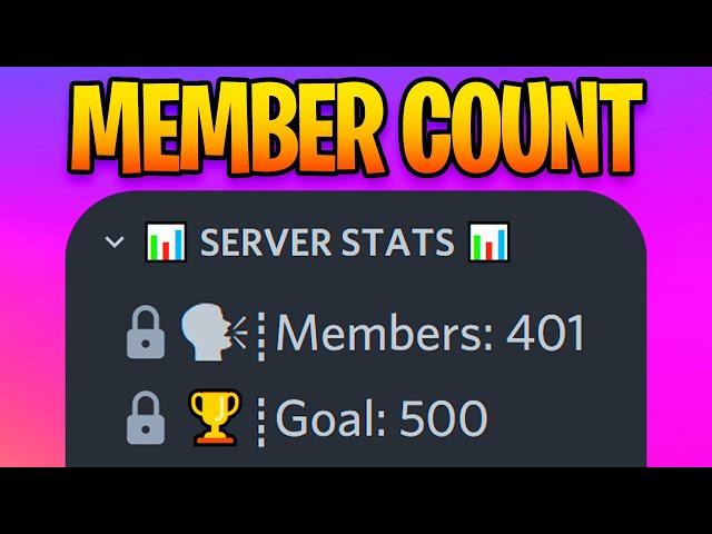 How To Setup Member Count Bot On Discord Tutorial