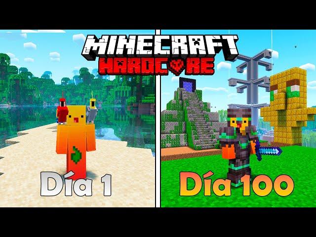 SOBREVIVÍ 100 DÍAS en UN MUNDO SOLO DE JUNGLA en MINECRAFT HARDCORE