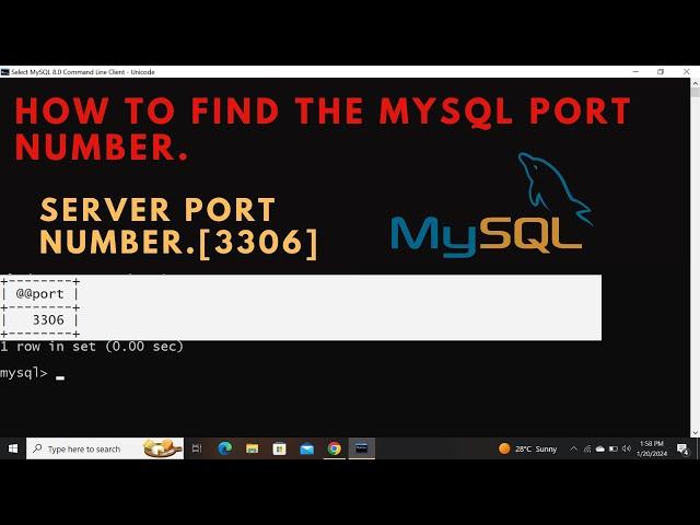 How To Find MySQL Server Port Number ? | Find MySQL Port Number In MySQL Command Line. | In Windows