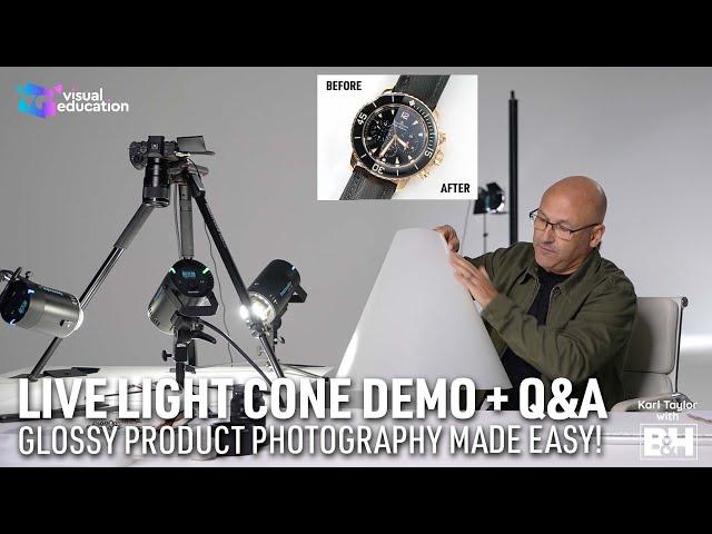 Glossy Product Photography Made EASY! LIVE Light Cone Demo + Q&A