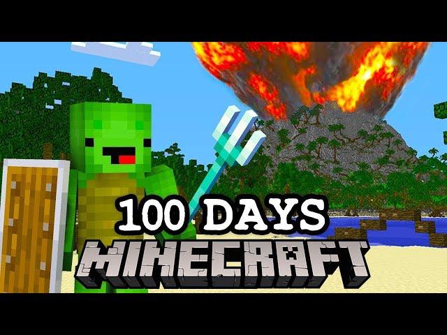 100 Tage auf einer Vulkaninsel in Minecraft