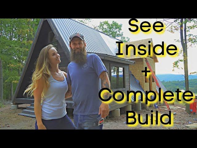 Couple Build Amazing A-Frame House in 2 Years | (Start to Finish Off Grid Housing + INTERIOR Tour)