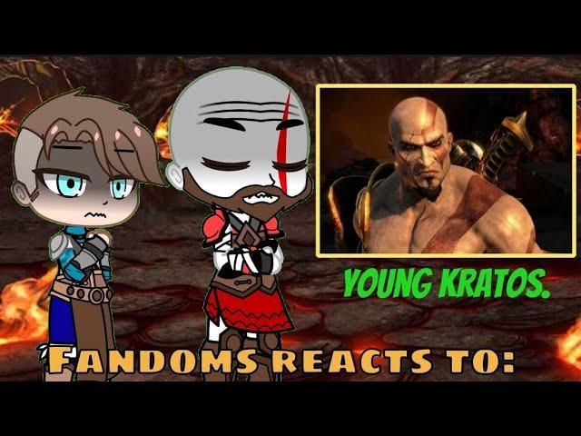 Fandoms reacts to: Young Kratos - Gacha Club reacts. ️