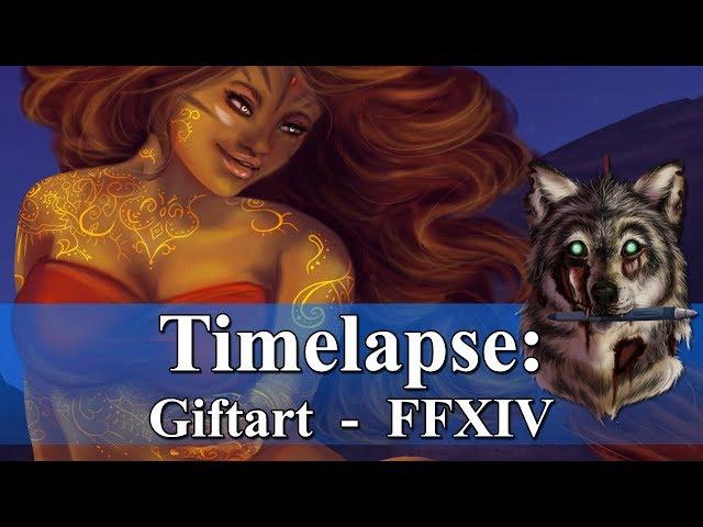 Syrena Gift art - FFXIV Digital Time Lapse