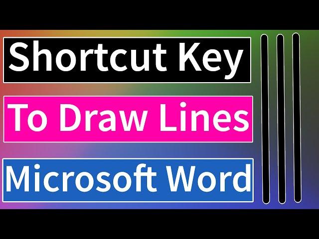 Shortcut Key to Draw Straight Lines in Microsoft Word