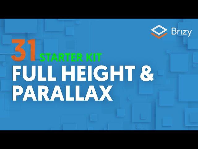 Full Height Hero Sections with Parallax Effect Background | Brizy Cloud 2022, Starter Kit 31