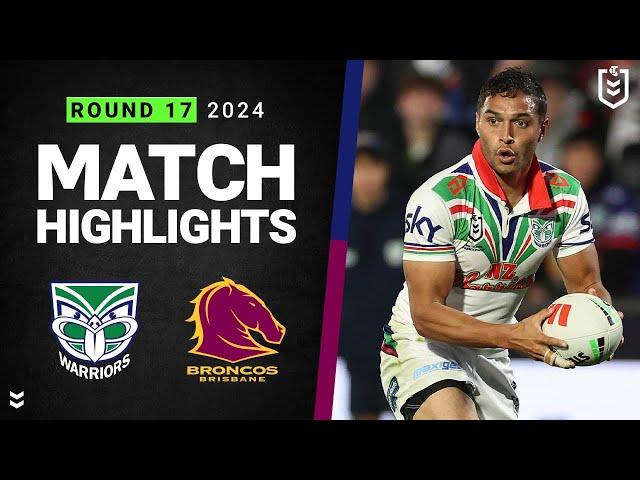 NRL 2024 | Warriors v Broncos | Match Highlights