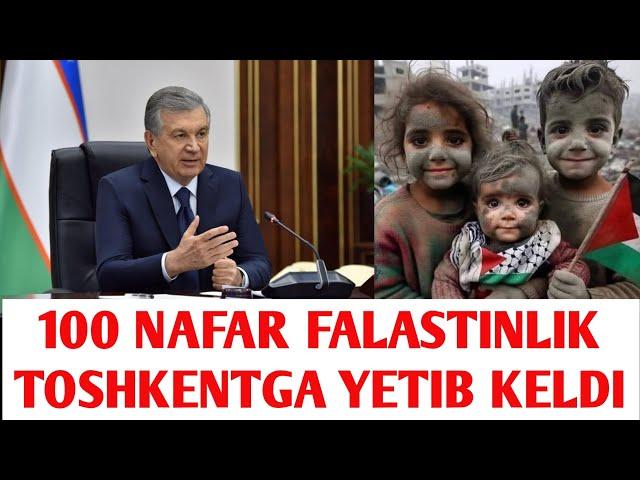 100 NAFAR FALASTINLIK TOSHKENTGA YETIB KELDI