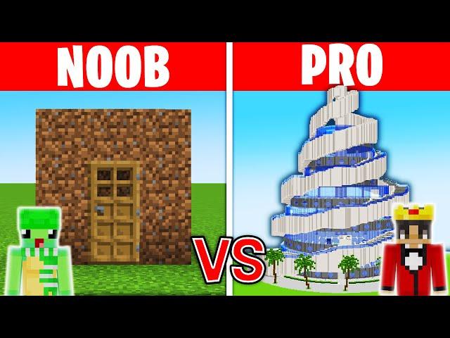 NOOB vs HACKER: I Cheated in a Build Challenge (Minecraft)