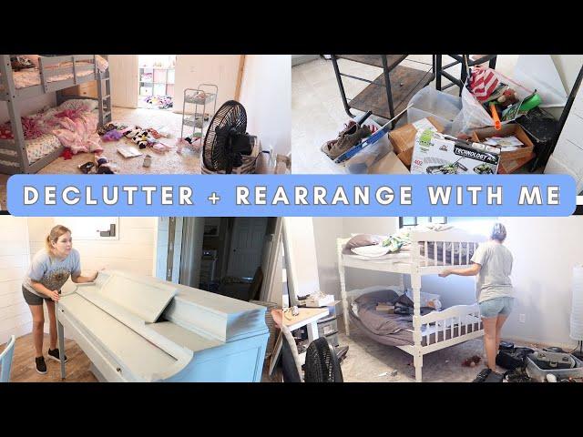 CLEAN + REARRANGE WITH ME || DECLUTTERING MOTIVATION || AT HOME WITH JILL