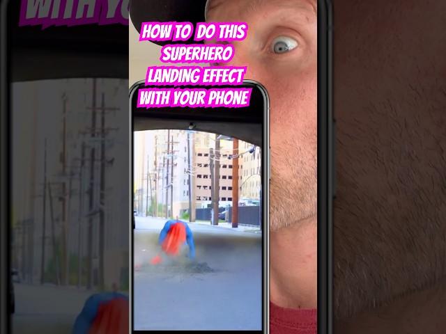 How to do a superhero landing effect with your phone (easy) #vfx #tutorial #capcut