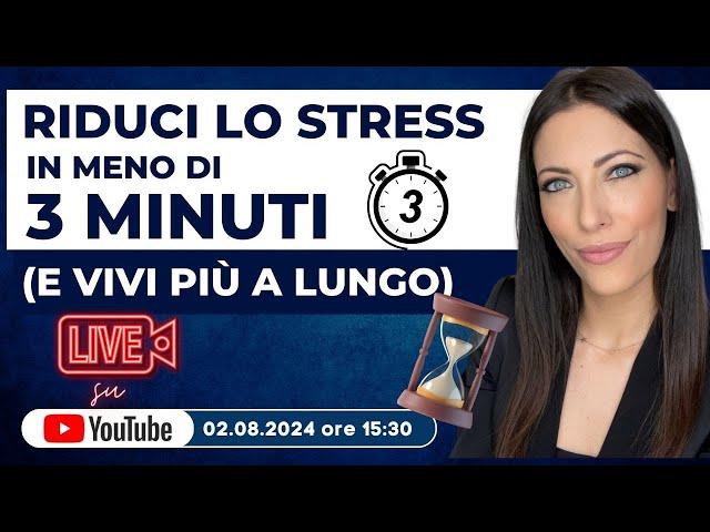 Riduci lo stress in meno di 3 minuti (e vivi più a lungo)